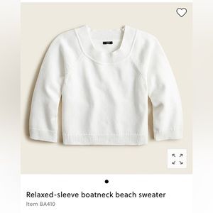 JCrew Relaxed-sleeve boatneck beach sweater light pink size Medium